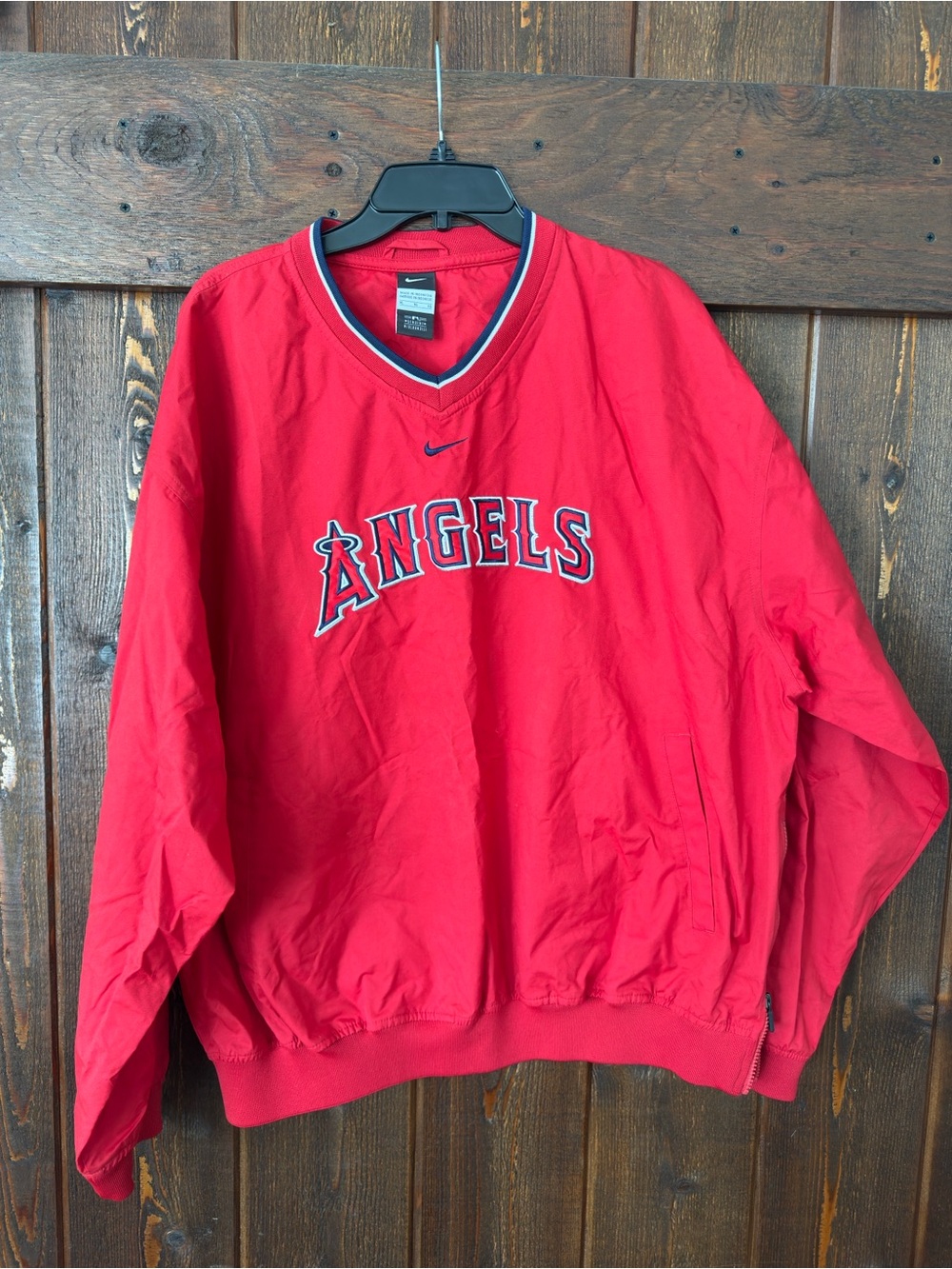 Nike Red Angels Pullover Jacket with Navy Trim